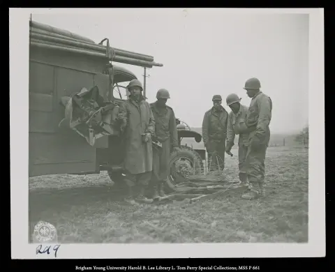40th men assembled at Malmedy