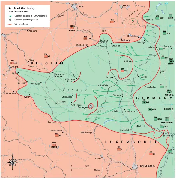 Battle of the Bulge map December 1944