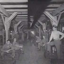 Inside view of barracks