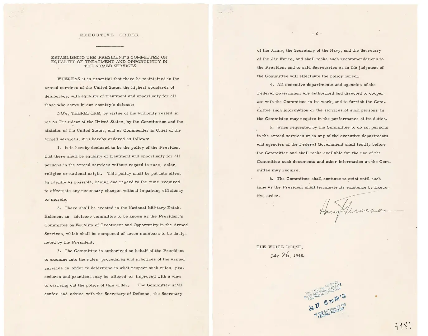 Executive Order 9981