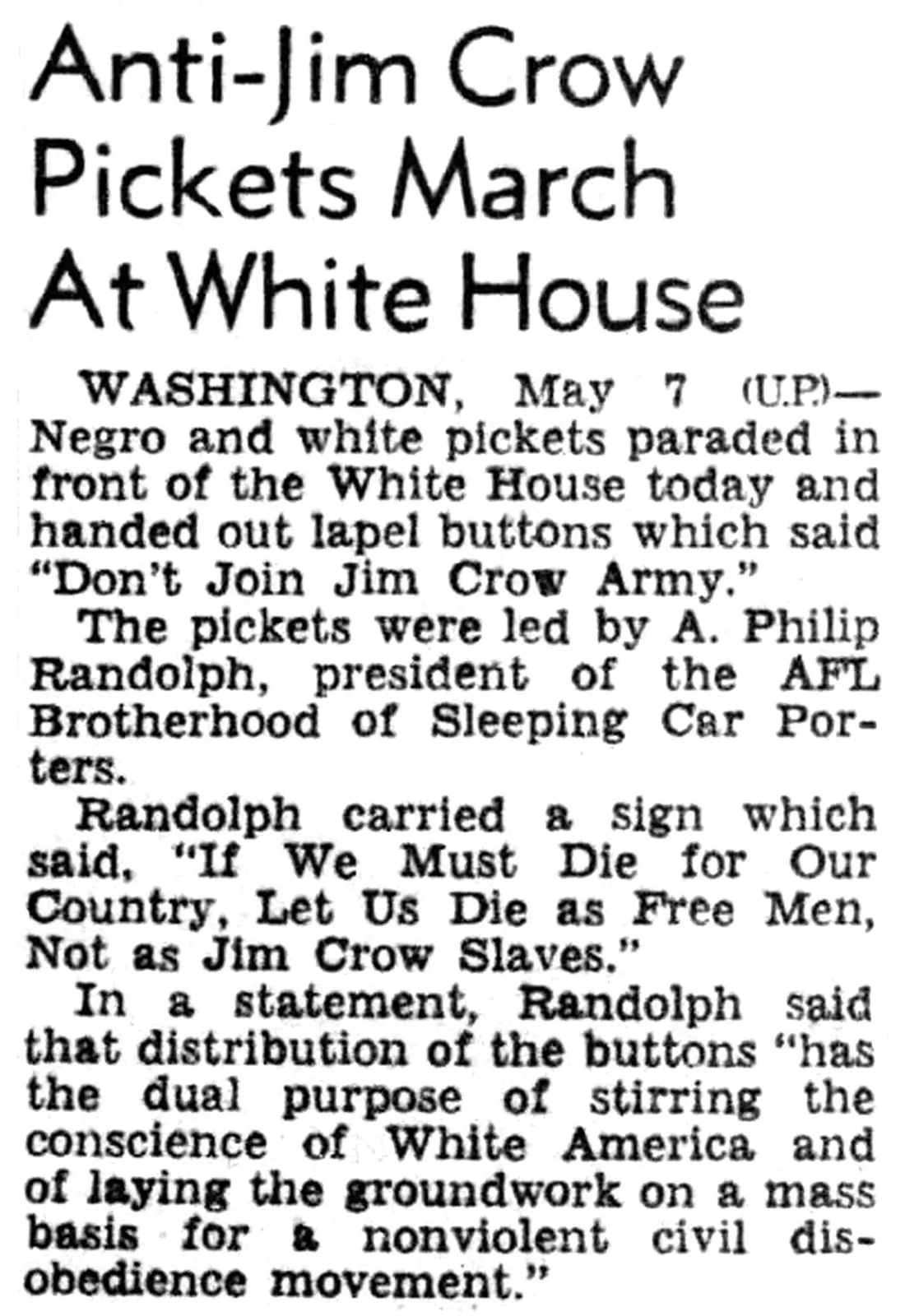 Veterans marching against Jim Crow 1948